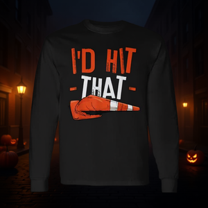 T-shirt à manches longues « I'd Hit That Traffic Cone » pour déguisement d'Halloween - Product Image 3