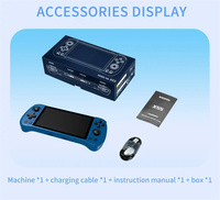 Console portable POWKIDDY X55, mémoire 128 Go, plus de 10 000 jeux, appareil de jeu portable, expérience de jeu HD, batterie longue durée 4000 mAh