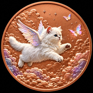 Moneta Commemorativa in Rame Puro 999 da 1oz con <span class=keywords><strong>Animale</strong></span> Fantastico, Rilievo 3D, Rotonda, per Ingrosso - Product Image 1