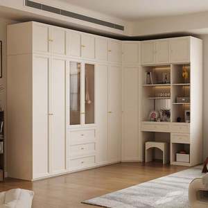 Tamaño personalizado Dormitorio Armario Moderno Estilo simple Almacenamiento de madera Armario Muebles Hogar - Product Image 1