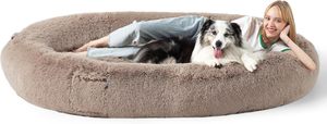 Memory Foam umano cane letto di calmante gigante umano cane letto per adulti persone si adatta a voi e famiglie di animali con tasca portaoggetti - Product Image 6