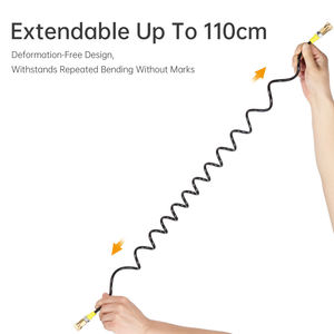 Manguera HP en Espiral DIDEEP para Buceo, Plegable de 35cm a 111cm, 8mm, Conexión Rápida, Doble Conector Hembra - Product Image 3
