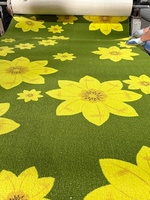 Tapis en peluche vert imprimé personnalisé - Tapis de bienvenue de golf à motif floral exclusif avec logo, tapis de sol pour ascenseur, résistant à l'eau, en laine/soie