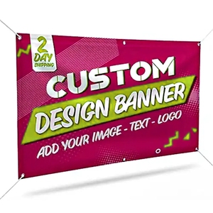 Banner personalizzato stampa di banner in vinile per esterni insegne appese bandiere promozionali per affari banner con logo personalizzato - Product Image 1