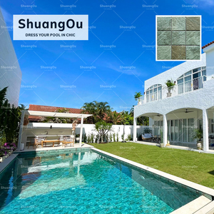 <span class=keywords><strong>Pietra</strong></span> a getto d'inchiostro quadrata superficie lucida ceramica piscina piastrelle <span class=keywords><strong>in</strong></span> <span class=keywords><strong>pietra</strong></span> <span class=keywords><strong>naturale</strong></span> vetrata bagno piastrelle di porcellana <span class=keywords><strong>mosaico</strong></span> - Product Image 3