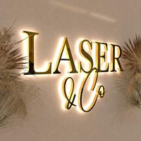 Enseigne publicitaire extérieure en métal personnalisée, enseigne commerciale 3D rétroéclairée à LED personnalisée, logo d'enseigne en métal illuminé, salon de beauté