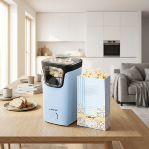 Modelo 2026 de Gran Venta - Máquina de Palomitas Eléctrica Miniatura de Aluminio con Patente Original, Tecnología de Calentamiento Rápido, 1100W, Uso Doméstico - Product Image 1