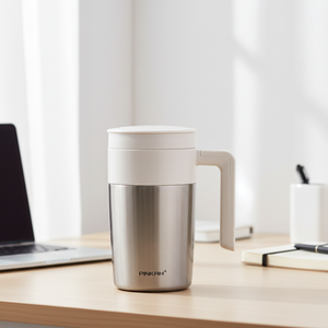 <span class=keywords><strong>Mug</strong></span> isotherme PINKAH moderne 520 ml en acier inoxydable à double paroi, écologique, avec infuseur et poignée, idéal pour le bureau - Product Image 1