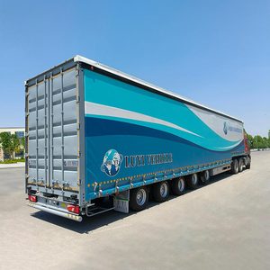 Semi-<span class=keywords><strong>remorque</strong></span> à rideaux en tissu PVC de 120 mètres cubes, 5 essieux, suspension pneumatique, avec une performance d'étanchéité élevée - Product Image 5