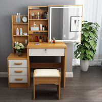Commode de maquillage multifonctionnelle pour chambre à coucher au design simple et moderne Coiffeuse à tiroirs Grande table de toilette blanche avec tiroirs