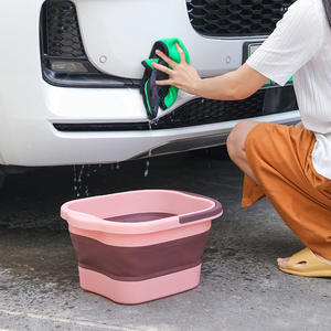 Bac à pédicure pliable <span class=keywords><strong>et</strong></span> rétractable avec couvercle - <span class=keywords><strong>Bassine</strong></span> de bain de pieds portable en plastique pour la maison <span class=keywords><strong>et</strong></span> le dortoir - Product Image 3