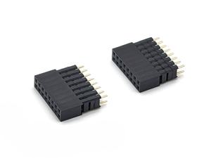 หัวต่อแบบเสียบ YZTECH ระยะห่างขา 2.54 มม. ขั้วทองเหลือง แบบตัวเมีย แถวคู่ ซ้อนกัน 3H2.5 ตัวเรือนไนลอน แบบตรง สูง 8.5 มม. 2*8 ขา บรรจุกล่อง 3A - Product Image 5