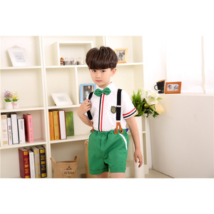 Conjuntos de Ropa para Niños, Overoles de Manga Corta de Algodón en Rojo, Verde y Azul - Product Image 2