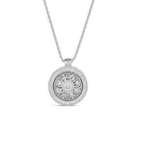 <b>Copper</b> Gold Plated Necklace With <b>Chain</b> Rotating Zircon Pendant-Light Luxury Ethnic Lovers Versatile Easy Style B735 Rotating Com - Product Image 5