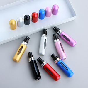 Xách tay 5ml tự bơm nước hoa phun phun phong cách Mini rỗng chai thủy tinh màn hình in ấn tùy chỉnh logo bơm lại - Product Image 4