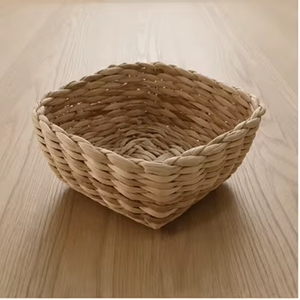 Handwoven Water Hyacinth <b>Storage</b> <b>Basket</b> Natural <b>Wicker</b> Organizer Bowl for Kitchen Countertop Fruit Display Dining Table - Product Image 4
