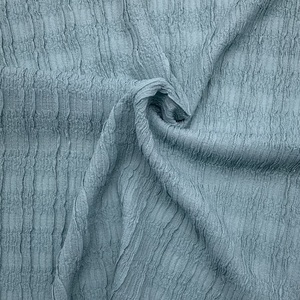 Tela <span class=keywords><strong>de</strong></span> Punto Crepé Elástica <span class=keywords><strong>de</strong></span> Poliéster <span class=keywords><strong>y</strong></span> Spandex con Volantes Verde Menta, con Ribete <span class=keywords><strong>de</strong></span> Encaje Integrado, para Blusas <span class=keywords><strong>y</strong></span> Vestidos <span class=keywords><strong>de</strong></span> Mujer - Product Image 1