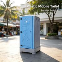 Toilettes portables modernes en plastique HDPE faciles à nettoyer avec douche pour projets publics temporaires en extérieur