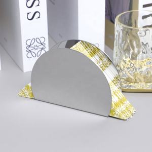 Porte-serviettes en métal porte-mouchoirs semi-circulaire en acier inoxydable or nordique pour hôtels restaurants occidentaux chinois support de serviettes - Product Image 3