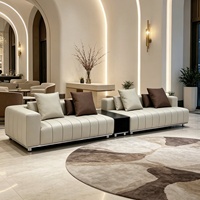 Ensemble de canapés de bureau exécutif en cuir de luxe moderne et minimaliste, de haute qualité, en PU, pour salon, canapé sectionnel pour visiteurs