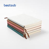 BestSub – Carnet de notes A5 personnalisé rose en cuir PU imprimé par sublimation, classeur économique
