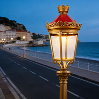Nouvelle applique murale LED extérieure de luxe Austar Palacio Crown Top en aluminium 5000K lumière du jour, style palais, pour usage urbain et résidentiel