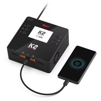 Cargador/Descargador Inteligente de Doble Canal ISDT K2 AC 200W / DC 500W X2 para Baterías LiFe, Lilon, LiPo, Pb de 1~6S y NiMH de 1-12S