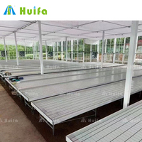HUIFA Offre Spéciale hydroponique 4x8 table roulante plateau d'inondation serre agricole table roulante en plastique pour plantes médicales