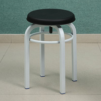 Chaise de laboratoire mobile moderne en acier PP anti-corrosion en noir, utilisée pour les meubles de classe et les chaises de laboratoire