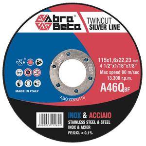 ABRA BETA - AB000300125 A46Q-Discos de corte de espesor delgado con Centro deprimido (multipaquete)-ABRASIVOS EAN 8020935120859 - Product Image 2
