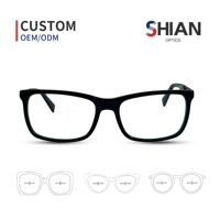 Monturas de Gafas Ópticas Unisex Cuadradas, Ligeras y Flexibles con Lentes de PC para Uso Diario, con Logotipo Personalizado al por Mayor