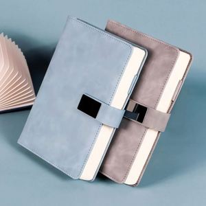 Wholesale Customizable A5 Retro Hardcover Thick Leather Magnetic Buckle Thread <b>Sewing</b> Bound Business Office Notebook Enterprise - Product Image 2