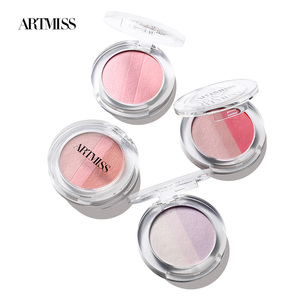 En stock, fard à joues mat vegan, poudre pressée, soyeuse, imperméable, fard à joues en palette à label privé, fini naturel pour peaux sèches - Product Image 1