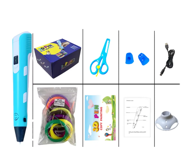 3D Printing Pen for Kids, USB Charging 3D Drawing Pen with Filament Refills, Safe Educational 3D Pen Set for Beginners
