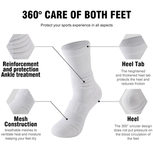 Hitam Mendukung dan Mencegah Goresan Slip Down Kaus Kaki Olahraga Basket Mens Berpakaian Kaus Kaki Lari - Product Image 3