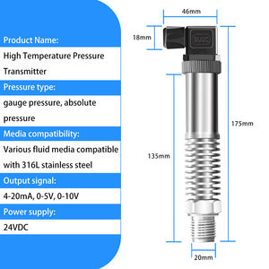 Trasmettitore di Pressione Differenziale Idraulico Walta IP65 in Acciaio Inox 4-20mA 0-10V RS485 0-60MPa Precisione 0,5%FS 12-36VDC 1 - Product Image 2
