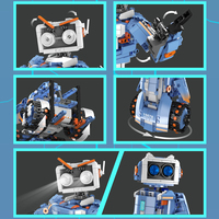 Mould King 15078 Robot Technique, Robot RC APP Motorisé, Cinq Robots Carl, Jouets Modèles, Cadeaux de Noël pour Enfants, Ensembles de Blocs de Construction