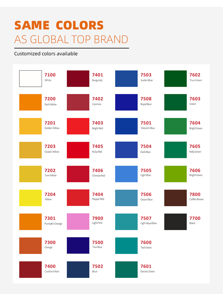 Opción de 34 colores (OEM aceptado)