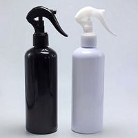 Bouteilles pulvérisatrices à gâchette en plastique noir et blanc, brume fine, 6oz/8oz/16oz, rechargeables, avec bouchon couronne, pour coiffure, usage domestique et professionnel
