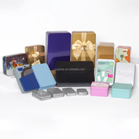Nouvelle conception de boîte en fer blanc mat pour bonbons, boîte alimentaire/cadeau, boîte premium recyclable et écologique avec couvercle, poudre libre blush