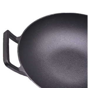 <span class=keywords><strong>Wok</strong></span> Grande de Hierro Fundido Precurado Antiadherente de 36 cm con Asas de Bucle, Utensilios de Cocina Chinos en Existencia - Product Image 6