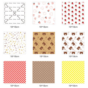 Papier d'emballage pour sandwichs, hamburgers et burritos imprimé 30*30CM, résistant à la graisse, de qualité alimentaire, avec logo - Product Image 4