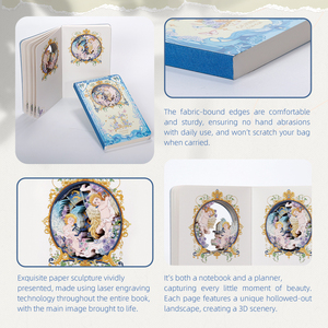 工場直送3Dレーザー紙彫刻A5ノートブックビジネスギフト & 旅行用高級カスタマイズジャーナル - Product Image 2