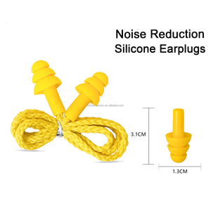 Bouchons d'oreilles en silicone souple réutilisables pour le sommeil, réduisant le bruit, avec système d'enfoncement et caractéristiques de sécurité, vente en gros - Product Image 2