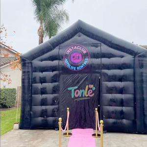 Lớn màu đen ba chiều Lều di động gian hàng Inflatable bên nhà Disco hộp đêm cho các hoạt động ngoài trời biểu diễn - Product Image 2