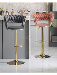 Chaise <span class=keywords><strong>de</strong></span> <span class=keywords><strong>bar</strong></span> <span class=keywords><strong>de</strong></span> luxe italienne Cafe Shop Chaise en tissu <span class=keywords><strong>Tabouret</strong></span> haut en acier inoxydable <span class=keywords><strong>Tabouret</strong></span> <span class=keywords><strong>de</strong></span> <span class=keywords><strong>bar</strong></span> rose - Product Image 6