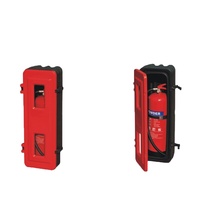 Armoire d'extincteur rouge boîte en plastique armoire à enrouleur de tuyau à double porte avec extincteur