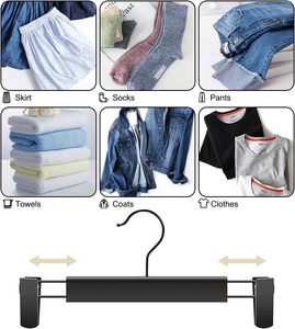 New Boutique Plastic Skirt Pants Hanger Clips Anti-Slip PP Material Modern Design Clothing Organizer <b>Wardrobe</b> Storage - Product Image 3