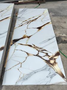1220×2900×3mm UVコーティング<span class=keywords><strong>PVC</strong></span>大理石シート壁パネル（住宅装飾用） - Product Image 4