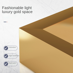 Mesa de centro para sala de estar, mueble moderno, sencillo, de doble capa, Económico - Product Image 3